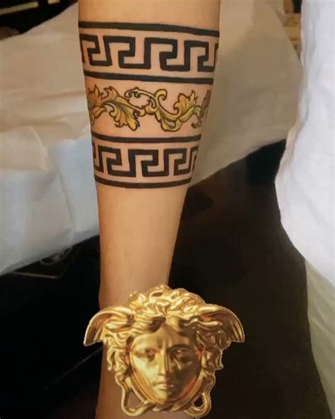 versace bracelet tattoo|Versace tattoos for women.